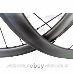AIRWOLF 700c Carbon Road Bike Wheels Racing Bicycle Wheelset Rim Brake Novatec