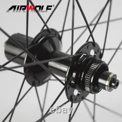 AIRWOLF Carbon Wheelset Disc 700C Road Bike Bicycle Wheels 50mm 25mm Tubeless