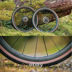 AIRWOLF DT240 Disc Brake Road Gravel Bike Carbon Wheelsets Bicycle Rimset 28mm