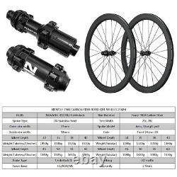 AIRWOLF Disc Brake Road Bike Carbon Wheels Novatec 411/412 Bicycle Rimset 25mm