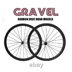AIRWOLF T1100 Carbon Gravel Wheelset 700c Road Bike 1430g Tubeless Cyclocross