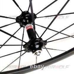 AIRWOLF T800 Carbon Road Bike Wheels Racing Bicycle Wheelset Rim Brake 700C