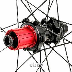 BOREAS Carbon Road Bike Wheels Disc Brake Shimano Compatible Wheelset Thru Axle