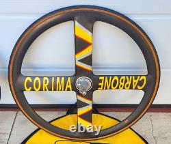 CORIMA CARBONE HR 4 SPOKE carbon wheelset road bike TUBULARS SHIMANO EXCELLENT