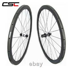 CSC 50mm DT Swiss Hub and Sapim Road Bike Carbon Fibre Wheelset Bicycle Wheels