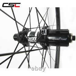 CSC 50mm DT Swiss Hub and Sapim Road Bike Carbon Fibre Wheelset Bicycle Wheels