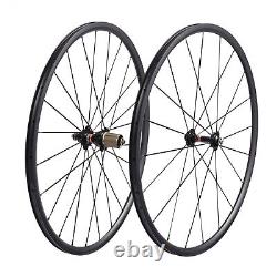 CSC 700C bike carbon wheels clincher tubular 23mm wide matte road wheelset