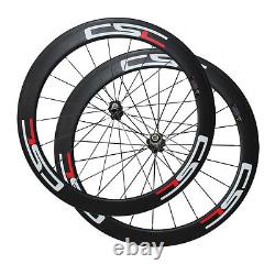 CSC Carbon bike road wheels 700C 60mm Tubular carbon fiber bicycle wheelset