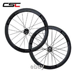 CSC Fixed Gear Wheels Road Bike Track Carbon Wheelset Clincher Tubuless 50x25mm