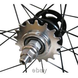 CSC Fixed Gear Wheels Road Bike Track Carbon Wheelset Clincher Tubuless 50x25mm