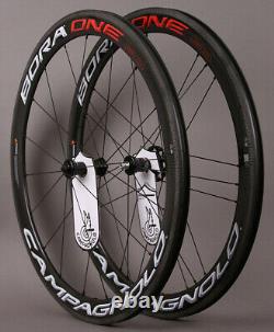 Campagnolo Bora One 50 Carbon Clincher Road Bike Wheels Ceramic Bearings Bright