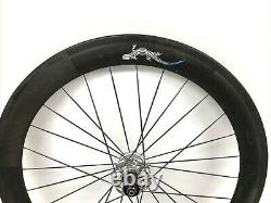 Cane Creek Aros 58 Road Bike Rare Carbon Tubular Wheel Titanium Spokes