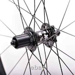 Carbon 38/46/50/58mm Depth Wheels 700c Road Bike Wheelset Disc Brake 6 Bolt Hub