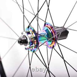 Carbon 38/46/50/58mm Depth Wheels 700c Road Bike Wheelset Disc Brake 6 Bolt Hub