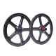 Carbon 5 Spokes Wheel Disc Brake Center Lock Hub Folding Road Bike Wheelset 20'