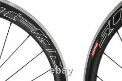 Carbon 60mm Aluminum Braking Surface Wheelset DT Swiss Hub Handbuild 700C Road