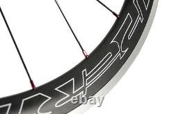 Carbon 60mm Aluminum Braking Surface Wheelset DT Swiss Hub Handbuild 700C Road