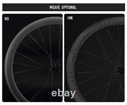 Carbon BicycleWheelset 700c V-Brake BikeWheel Clincher Tubeless Ceramic Bearings