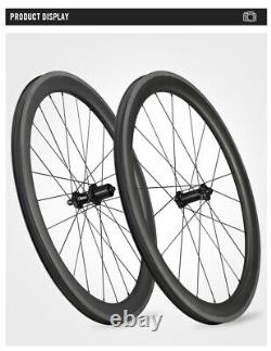 Carbon BicycleWheelset 700c V-Brake BikeWheel Clincher Tubeless Ceramic Bearings