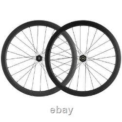 Carbon Bicycle Disc Wheelset 2545mm Clincher 6 Bolt Road Cyclocross Wheels