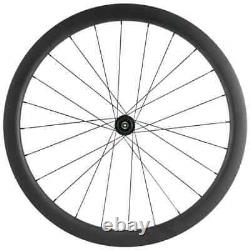 Carbon Bicycle Disc Wheelset 2545mm Clincher 6 Bolt Road Cyclocross Wheels