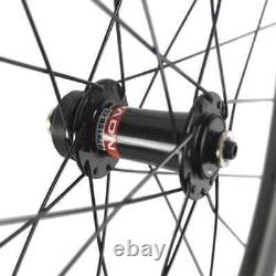 Carbon Bicycle Disc Wheelset 2545mm Clincher 6 Bolt Road Cyclocross Wheels