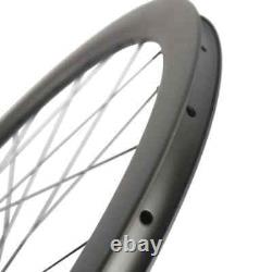 Carbon Bicycle Disc Wheelset 2545mm Clincher 6 Bolt Road Cyclocross Wheels