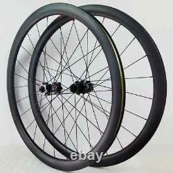 Carbon Bicycle Wheels Disc Brake 700c Road Bike Wheelset Rim Clincher Tubeless