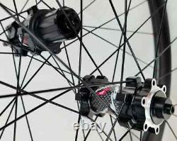 Carbon Bicycle Wheels Disc Brake 700c Road Bike Wheelset Rim Clincher Tubeless
