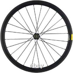 Carbon Bicycle Wheelset 38mm Depth 23mm Width Clincher Road Bike Wheels Matte
