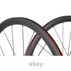 Carbon Bicycle Wheelset 38mm Depth 23mm Width Clincher Road Bike Wheels Matte