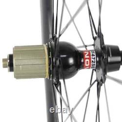 Carbon Bicycle Wheelset 38mm Depth 23mm Width Clincher Road Bike Wheels Matte