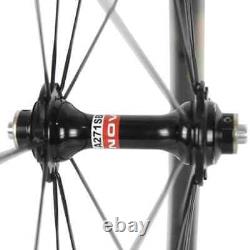 Carbon Bicycle Wheelset 38mm Depth 23mm Width Clincher Road Bike Wheels Matte