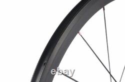 Carbon Clincher Wheelset Road Bike 38mm Depth Basalt Braking R36 Hub Wheels