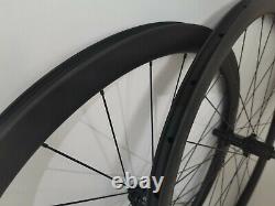 Carbon Disc Brake Wheelset 38mm Road Bike Tubeless Thru Axle/QR Bicycle Wheels