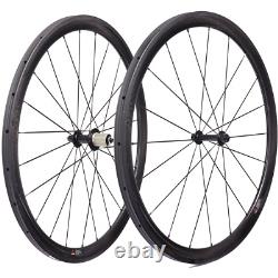 Carbon Fiber Bicycle Wheelset 24 38 50 60 88mm Clincher Tubeless Road Bike Wheel