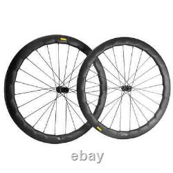 Carbon Fiber Bicycle Wheelset 50mm Clincher 25mm Width with CX6/CX6 Ceramic Hub