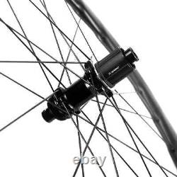 Carbon Fiber Bicycle Wheelset 50mm Clincher 25mm Width with CX6/CX6 Ceramic Hub