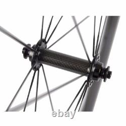 Carbon Fiber Cincher Wheelset 700C Road Bike Wheels 23mm Width 50mm Depth