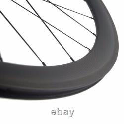 Carbon Fiber Cincher Wheelset 700C Road Bike Wheels 23mm Width 50mm Depth