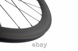 Carbon Fiber Cincher Wheelset 700C Road Bike Wheels 23mm Width 50mm Depth