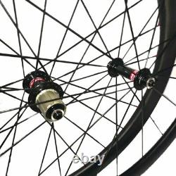 Carbon Fiber Mixed Wheels 25x38/50mm 700c Clincher Tubular Road Bicycle Wheelset