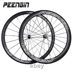 Carbon Fiber Mixed Wheels 25x38/50mm 700c Clincher Tubular Road Bicycle Wheelset