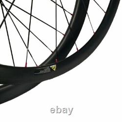 Carbon Fiber Mixed Wheels 25x38/50mm 700c Clincher Tubular Road Bicycle Wheelset
