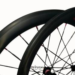Carbon Fiber Mixed Wheels 25x38/50mm 700c Clincher Tubular Road Bicycle Wheelset