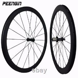 Carbon Fiber Mixed Wheels 25x38/50mm 700c Clincher Tubular Road Bicycle Wheelset
