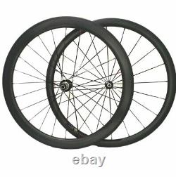 Carbon Fiber Mixed Wheels 25x38/50mm 700c Clincher Tubular Road Bicycle Wheelset