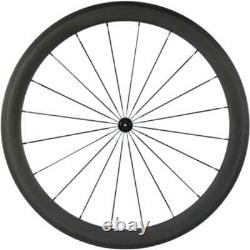 Carbon Fiber Road Bicycle Wheelset 700C 23mm Width Surface R13 Hub Clincher
