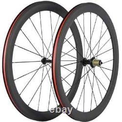 Carbon Fiber Road Bike 50mm Clincher Wheels R13 Hub Bicycle Wheelset Clincher