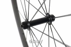 Carbon Fiber Road Bike 50mm Clincher Wheels R13 Hub Bicycle Wheelset Clincher